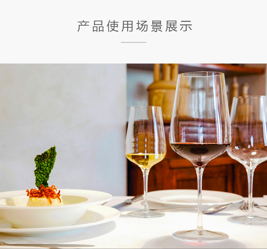 路易治·波米奥尼热切系列红酒杯西餐厅使用展示